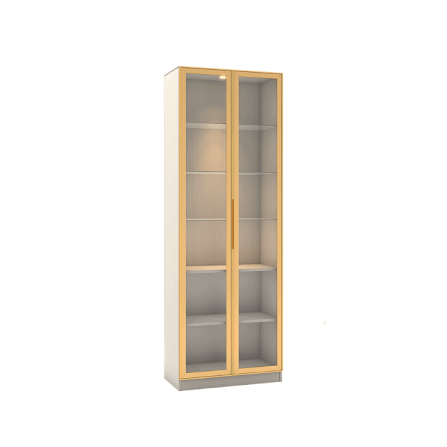 ตู้โชว์กระจก WISDOM DESIGN FURNITURE รุ่น GS-802 80 ซม. สีขาว/โกลด์_0